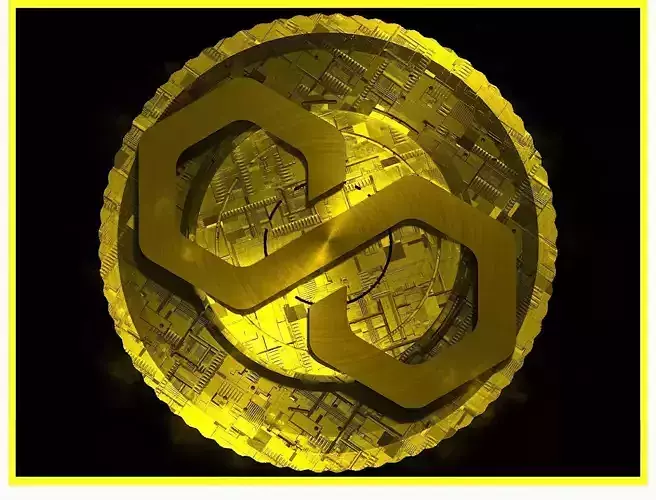 Polygon MATIC Btc Bitcoin Crypto Coin Token Blockchain Nft 0250