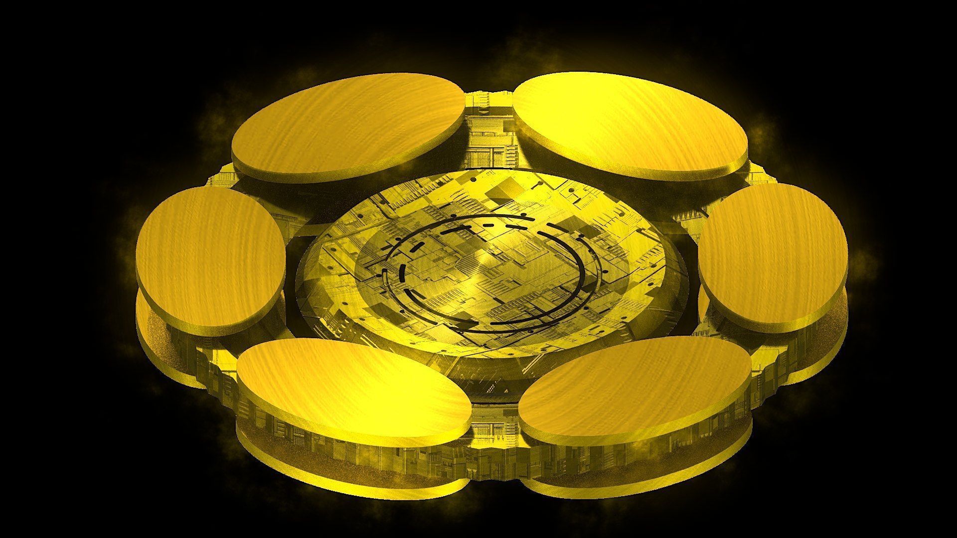 DOT Polkadot Btc Bitcoin Crypto Coin Token Blockchain Nft 0253 3D model_3