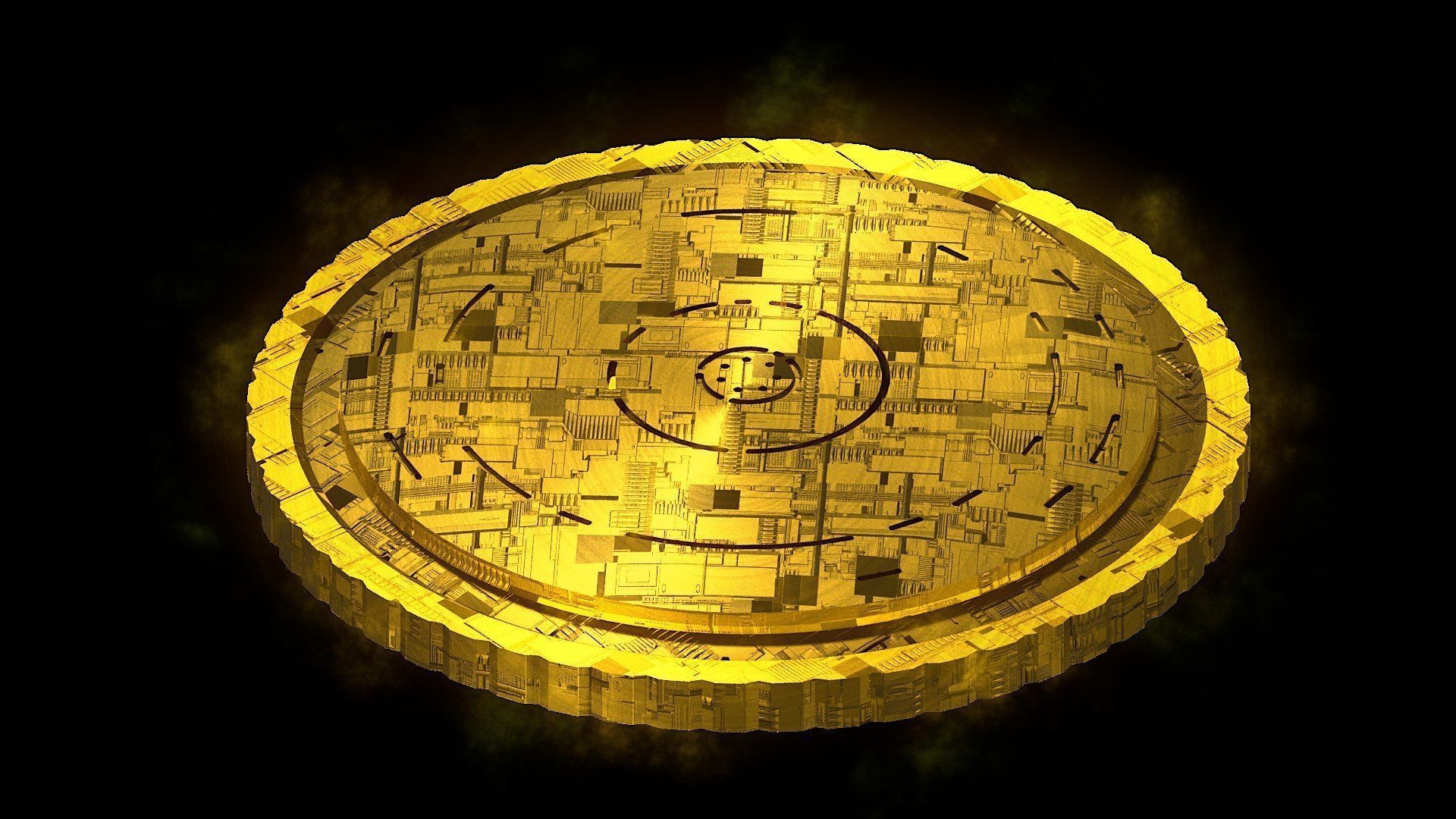 Litecoin LTC Btc Bitcoin Crypto Coin Token Blockchain Nft 0250 3D model_3