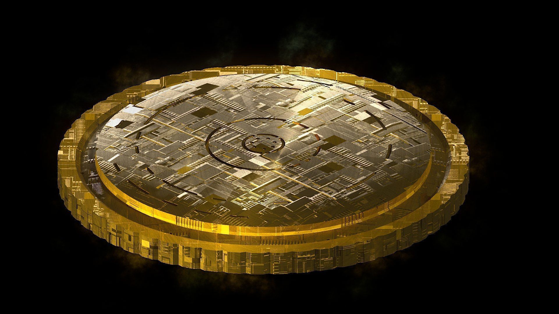 Litecoin LTC Btc Bitcoin Crypto Coin Token Blockchain Nft 0250 3D model_2