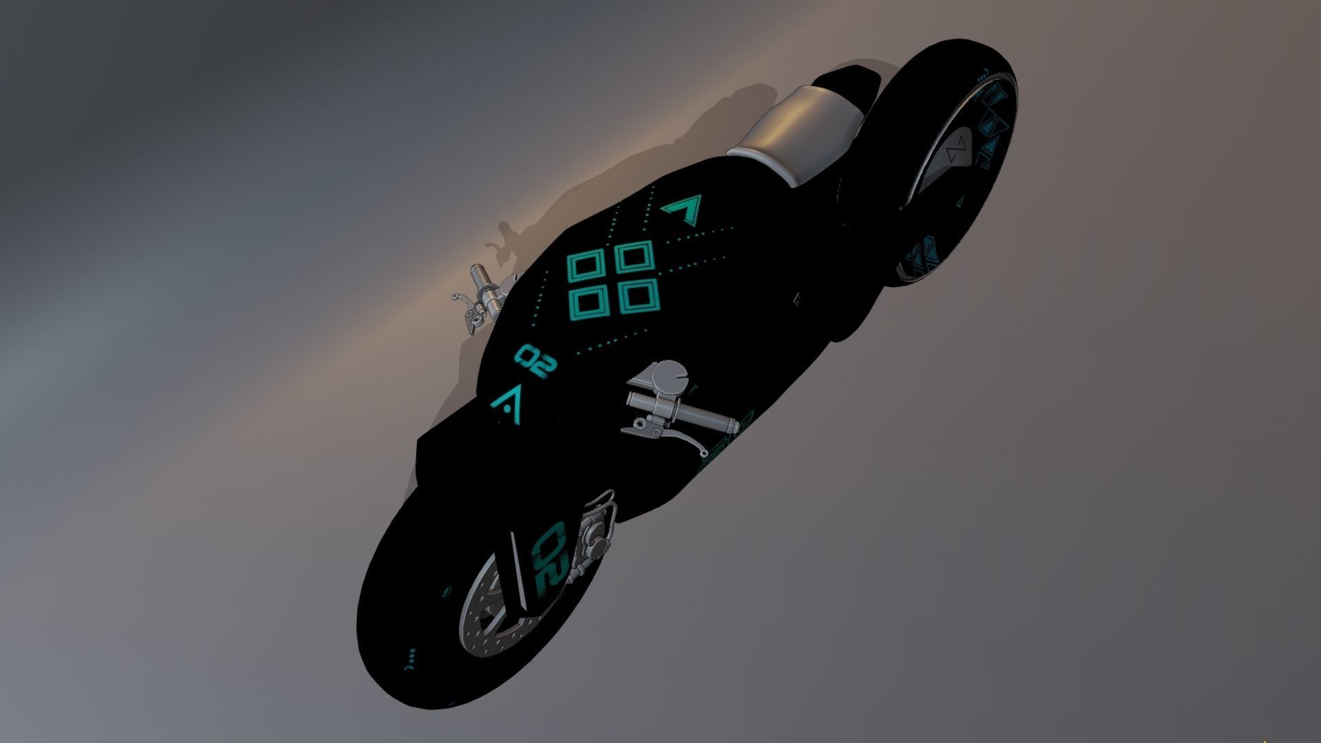 Sci-Fi concept Bike 2 3D model_32
