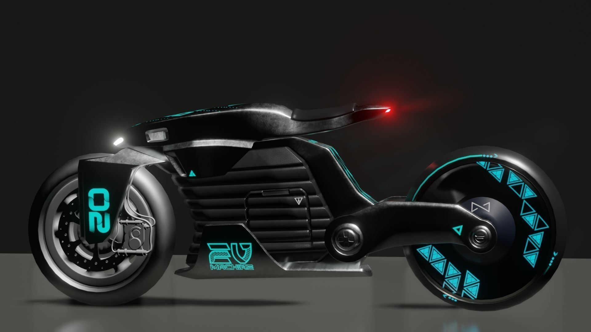 Sci-Fi concept Bike 2 3D model_12