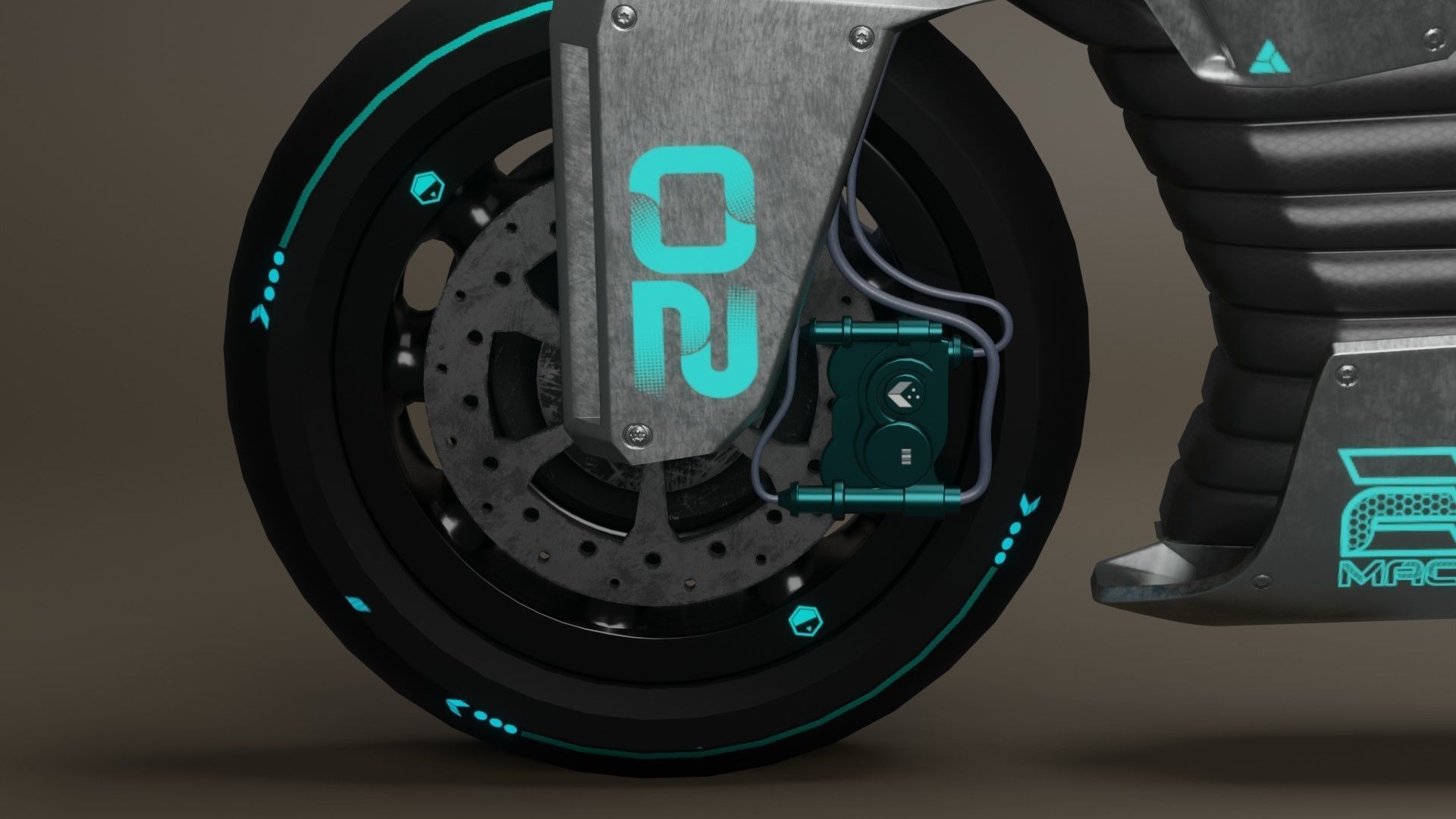 Sci-Fi concept Bike 2 3D model_11