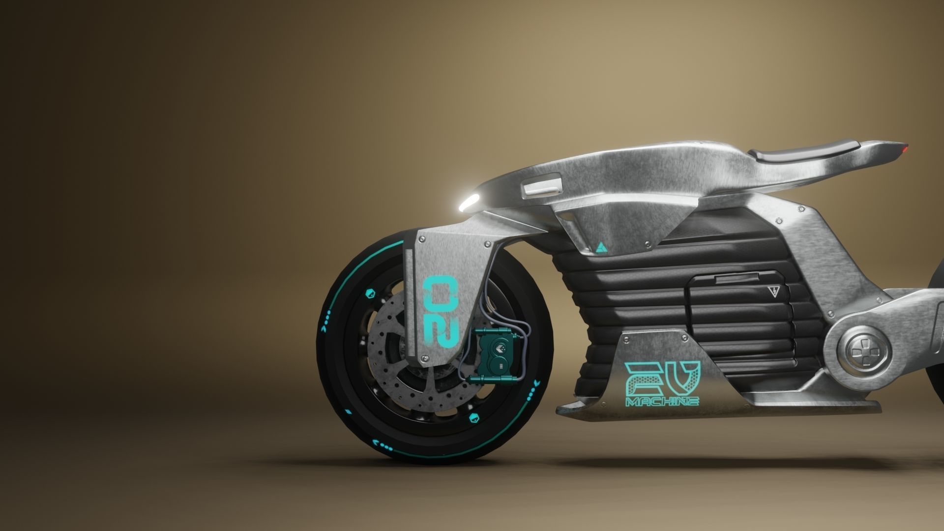 Sci-Fi concept Bike 2 3D model_7