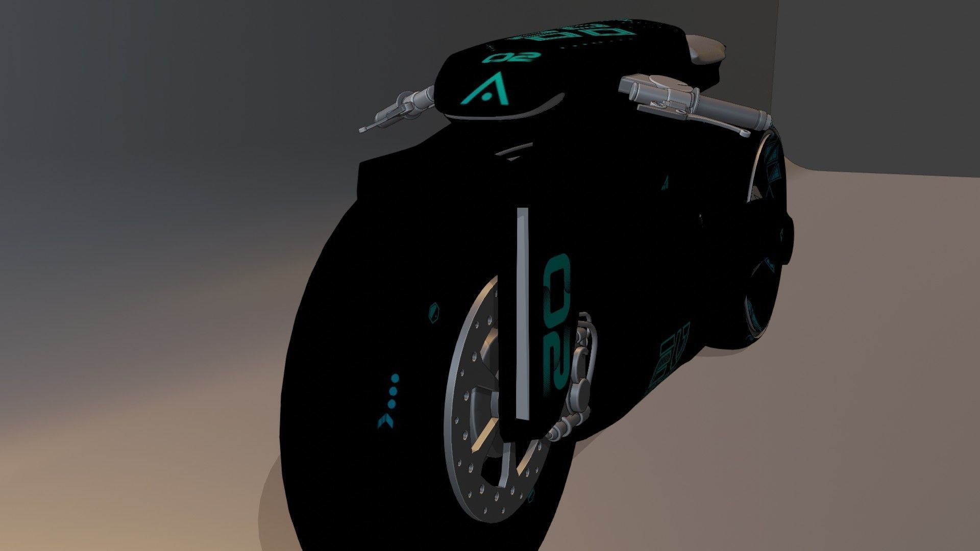 Sci-Fi concept Bike 2 3D model_36