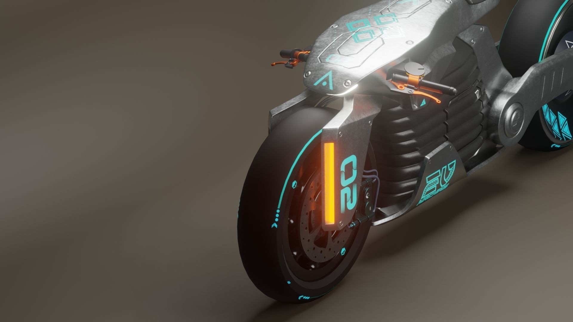 Sci-Fi concept Bike 2 3D model_9