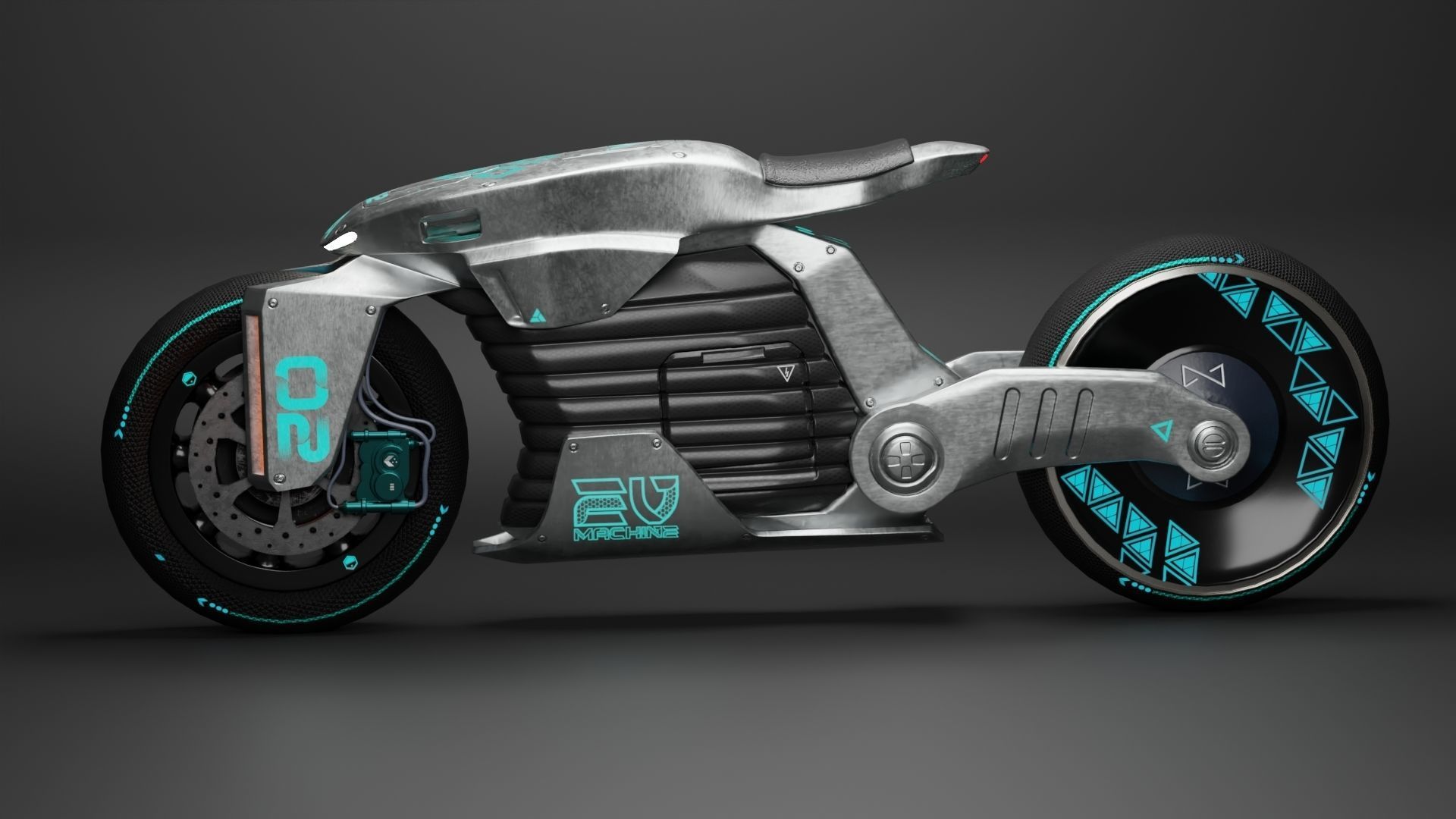 Sci-Fi concept Bike 2 3D model_33