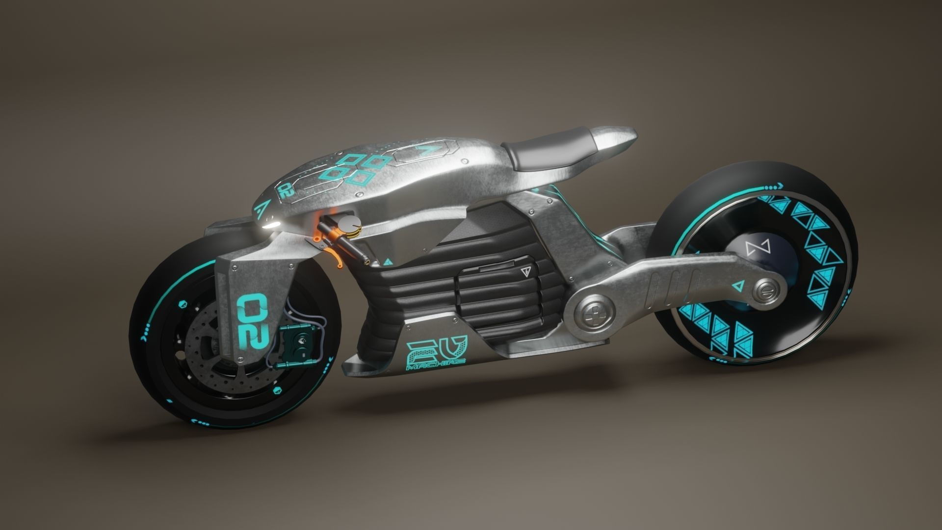 Sci-Fi concept Bike 2 3D model_8