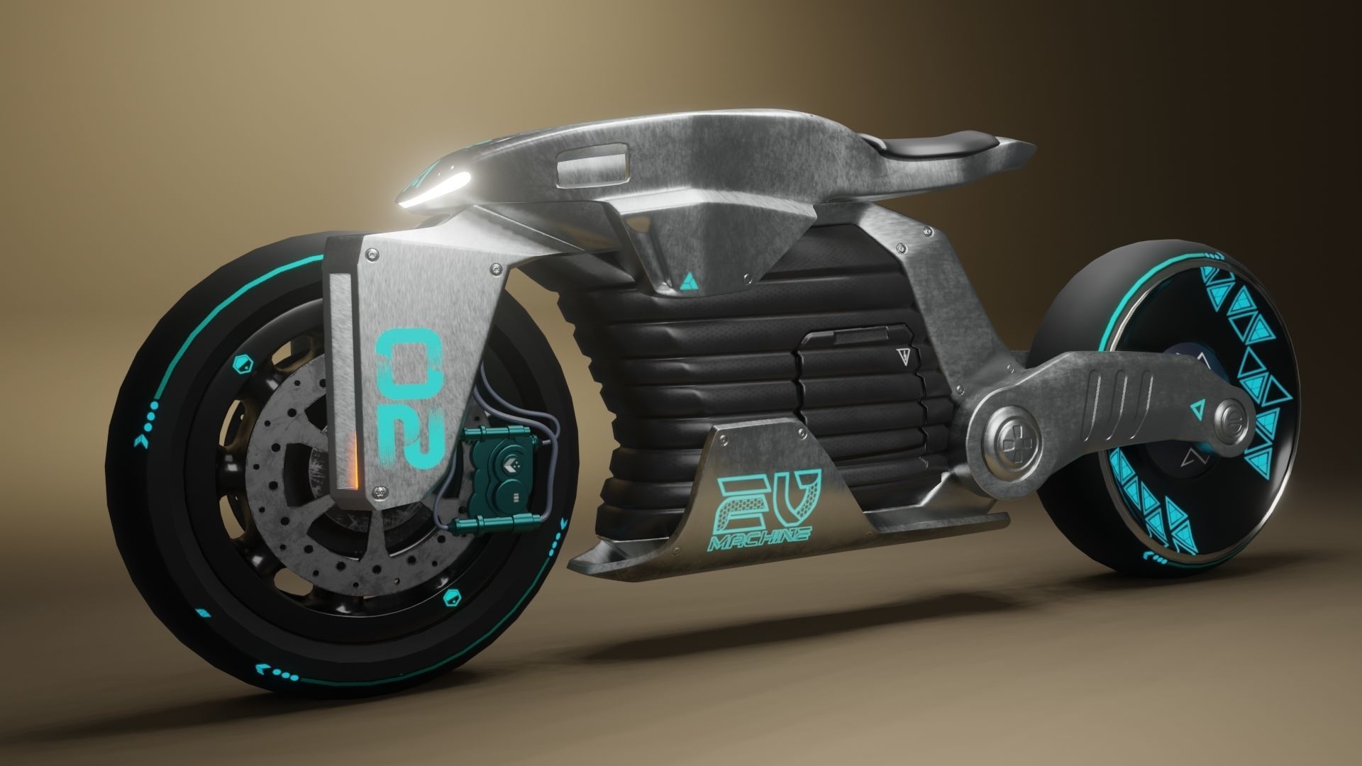 Sci-Fi concept Bike 2 3D model_4