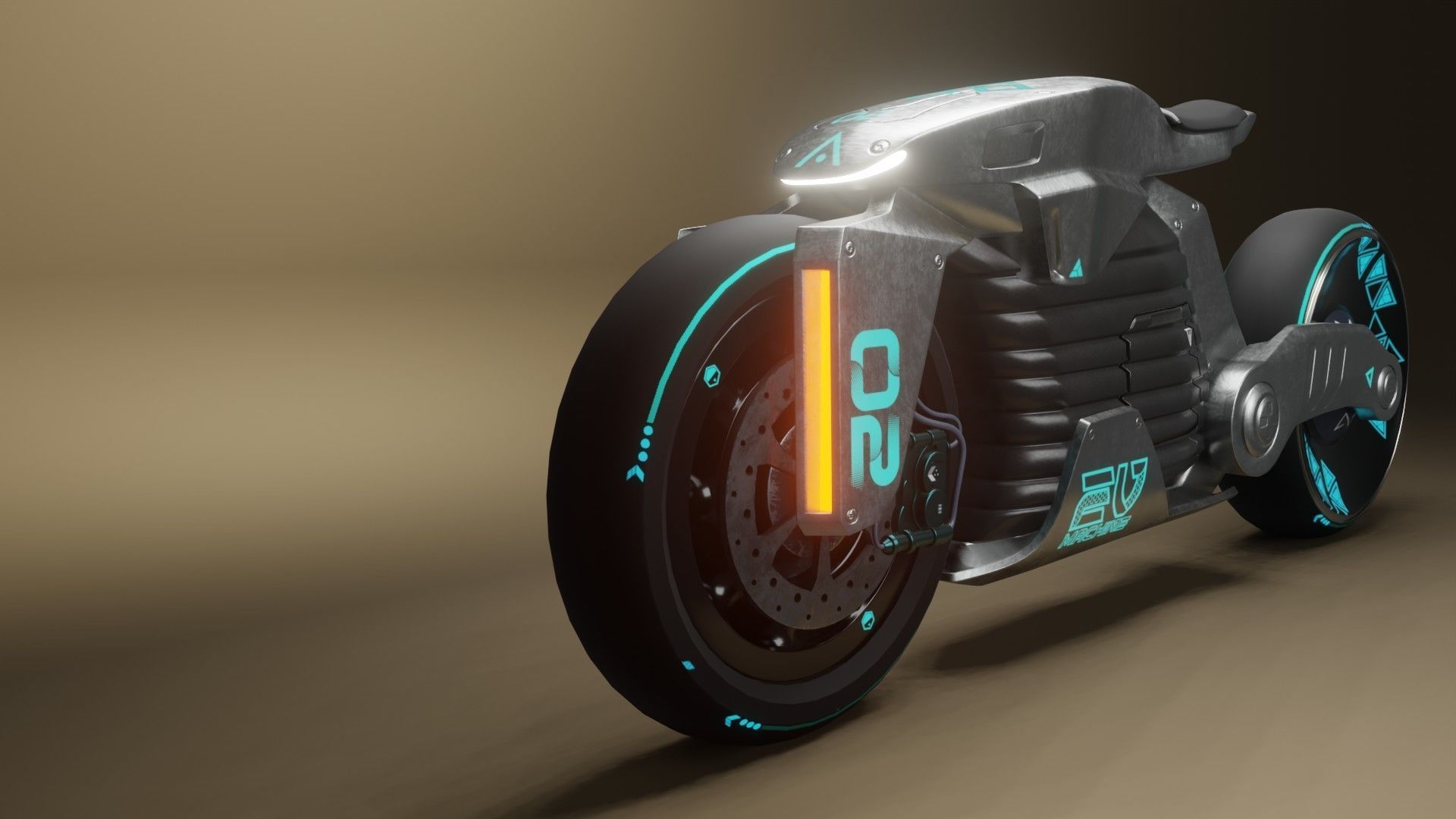 Sci-Fi concept Bike 2 3D model_5