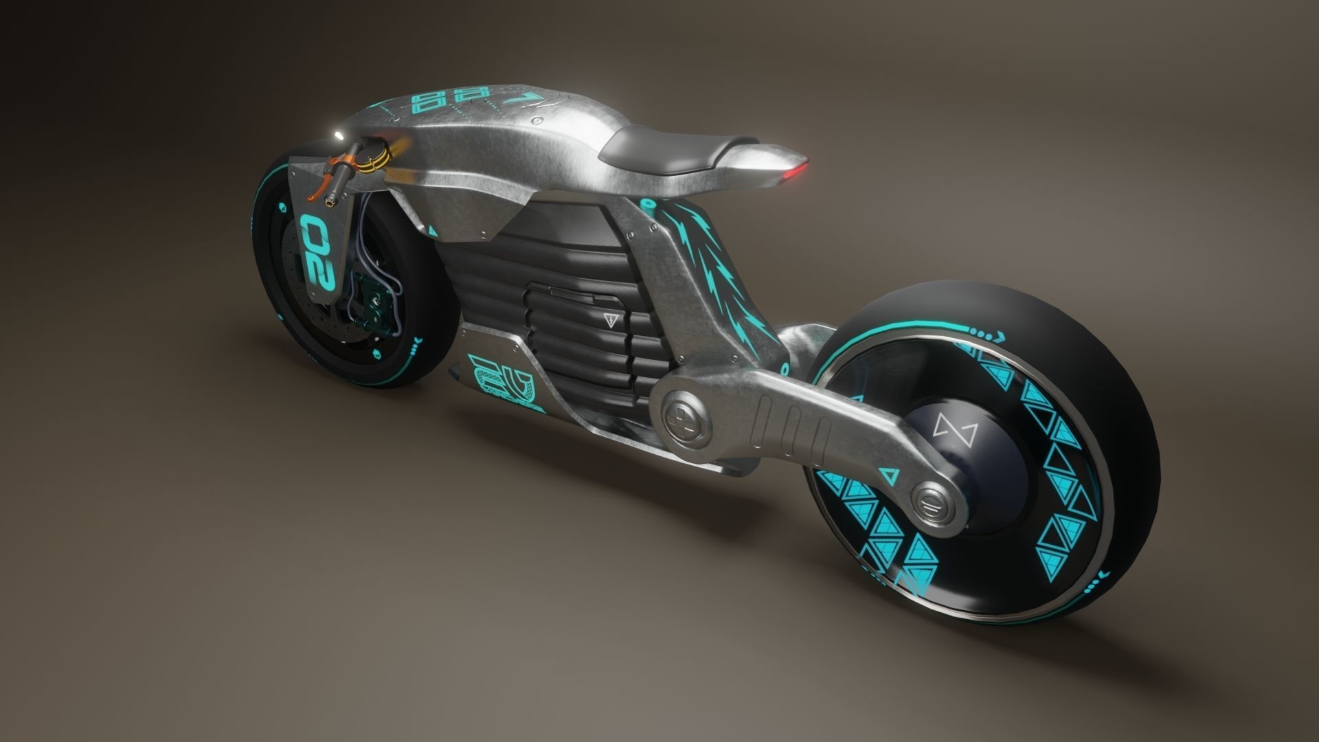 Sci-Fi concept Bike 2 3D model_16
