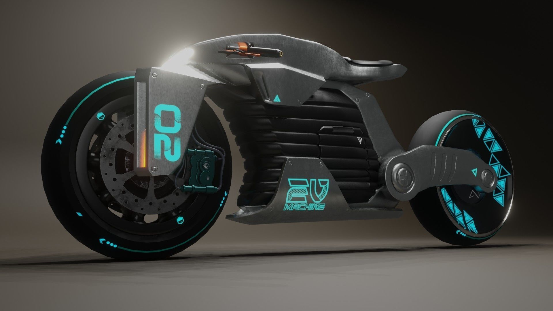 Sci-Fi concept Bike 2 3D model_38