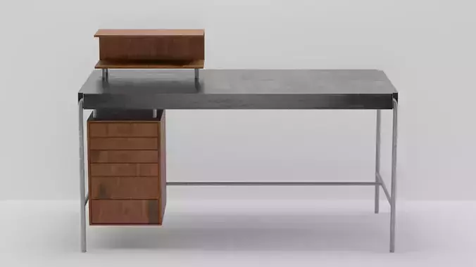 Desk with drawer and little bookshelf