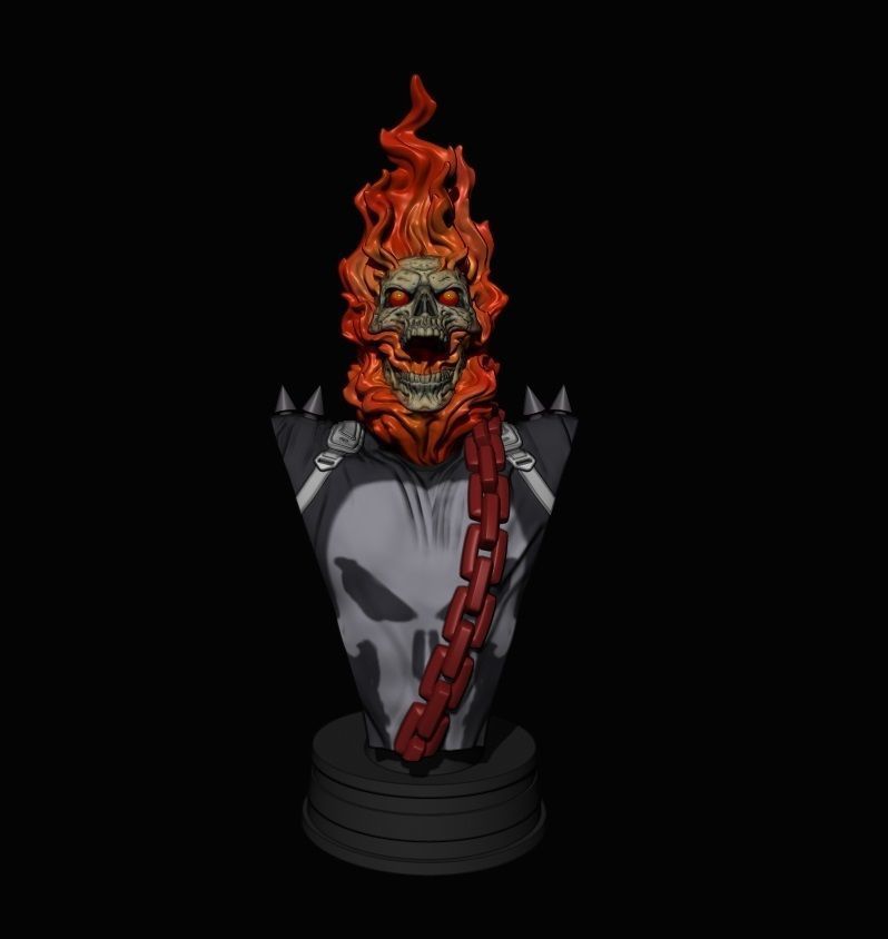 GHOST RIDER - PUNISHER - 180 mm 3D print model_1