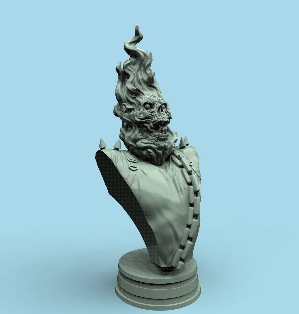 GHOST RIDER - PUNISHER - 180 mm 3D print model_3