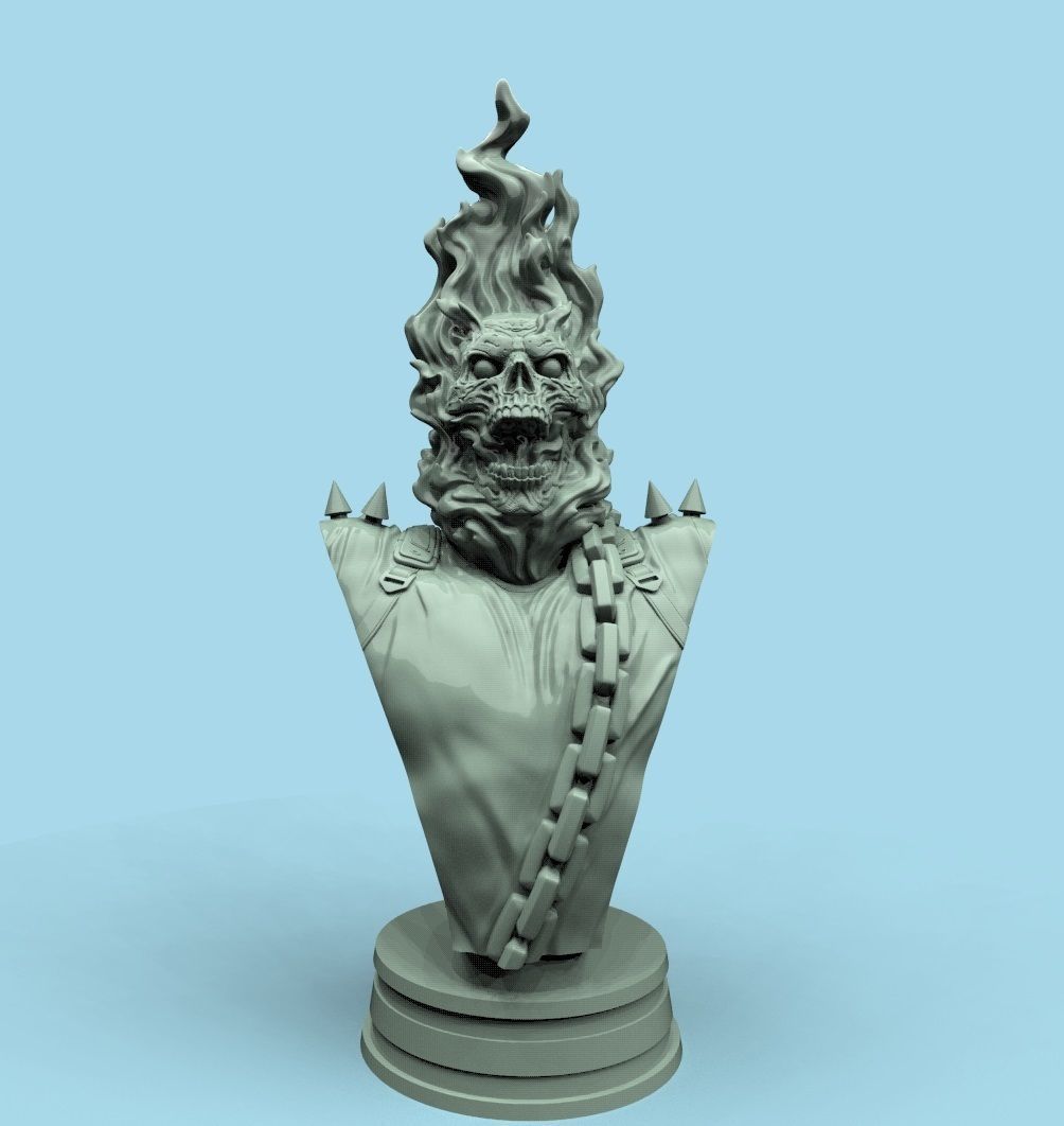 GHOST RIDER - PUNISHER - 180 mm 3D print model_2