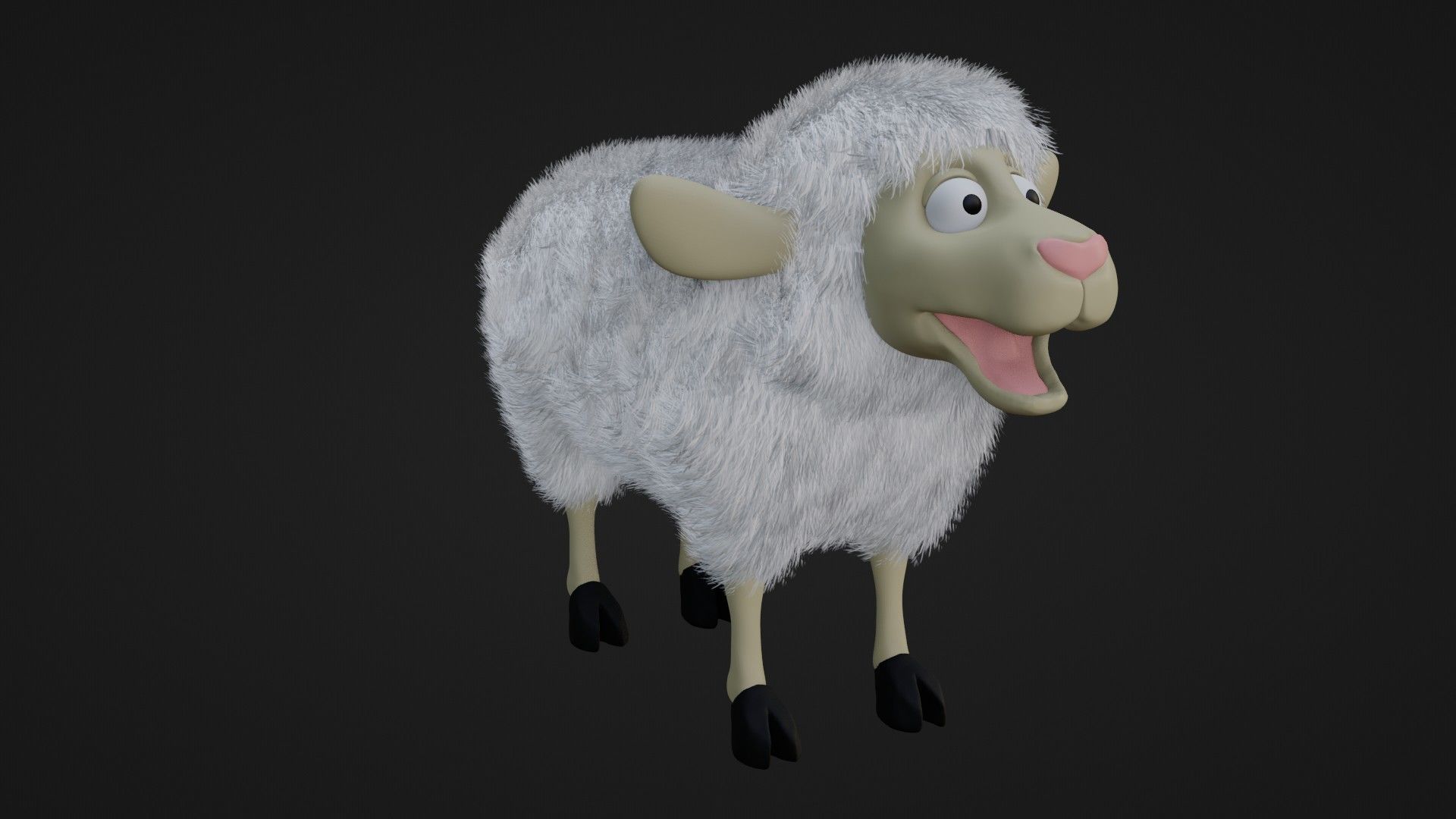 Cartoon Sheep 3D Model 3D model_6
