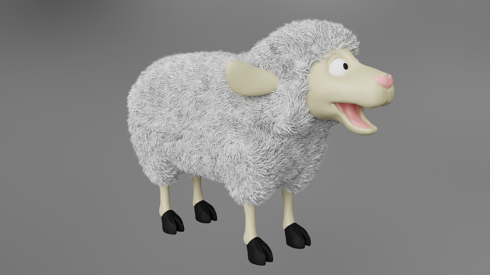 Cartoon Sheep 3D Model 3D model_3