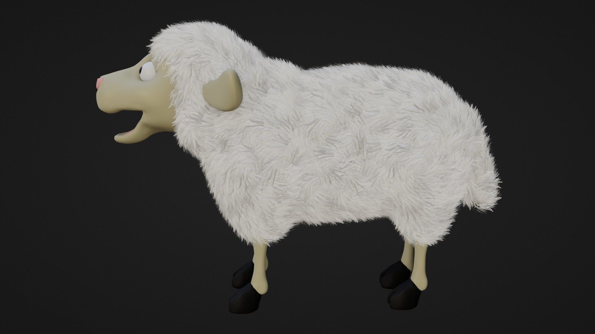 Cartoon Sheep 3D Model 3D model_7