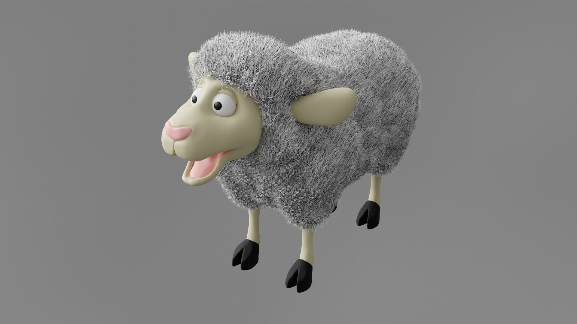 Cartoon Sheep 3D Model 3D model_2