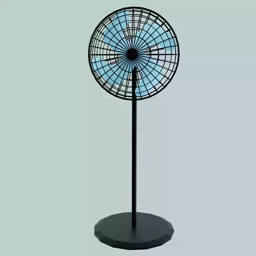Ventilador de piso Free low-poly 3D model