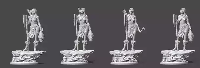 Orc huntress - 35 mm scale