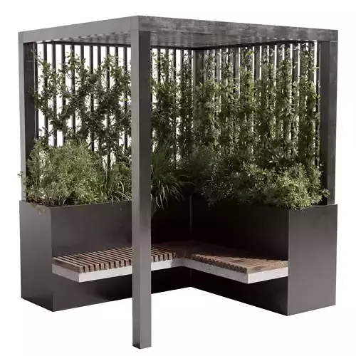 Landscape Furniture with Pergola and Roof garden 10
