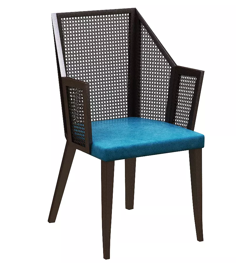 Wicker Chair Low-poly 3D model