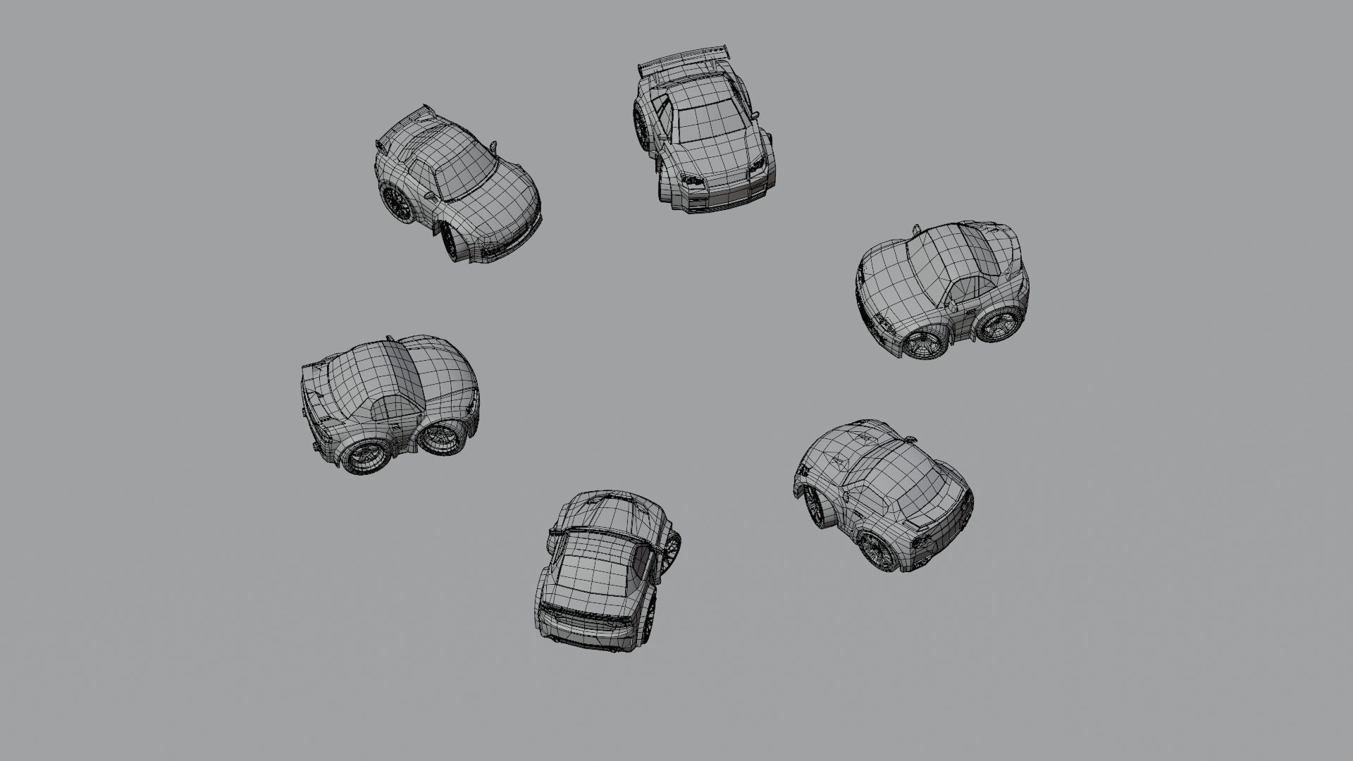Stylized Car Pack Low-Poly Game Ready PBR Low-poly 3D model_1