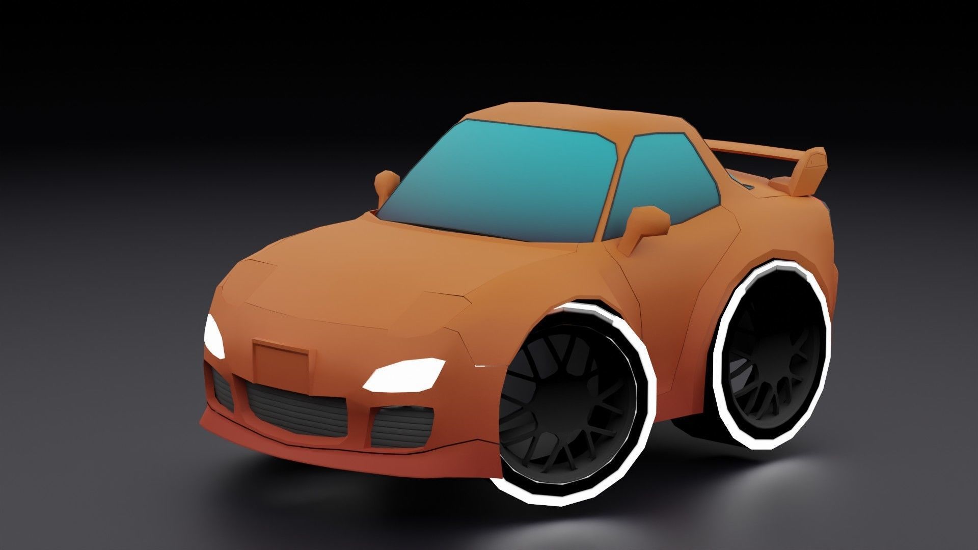 Stylized Car Pack Low-Poly Game Ready PBR Low-poly 3D model_29