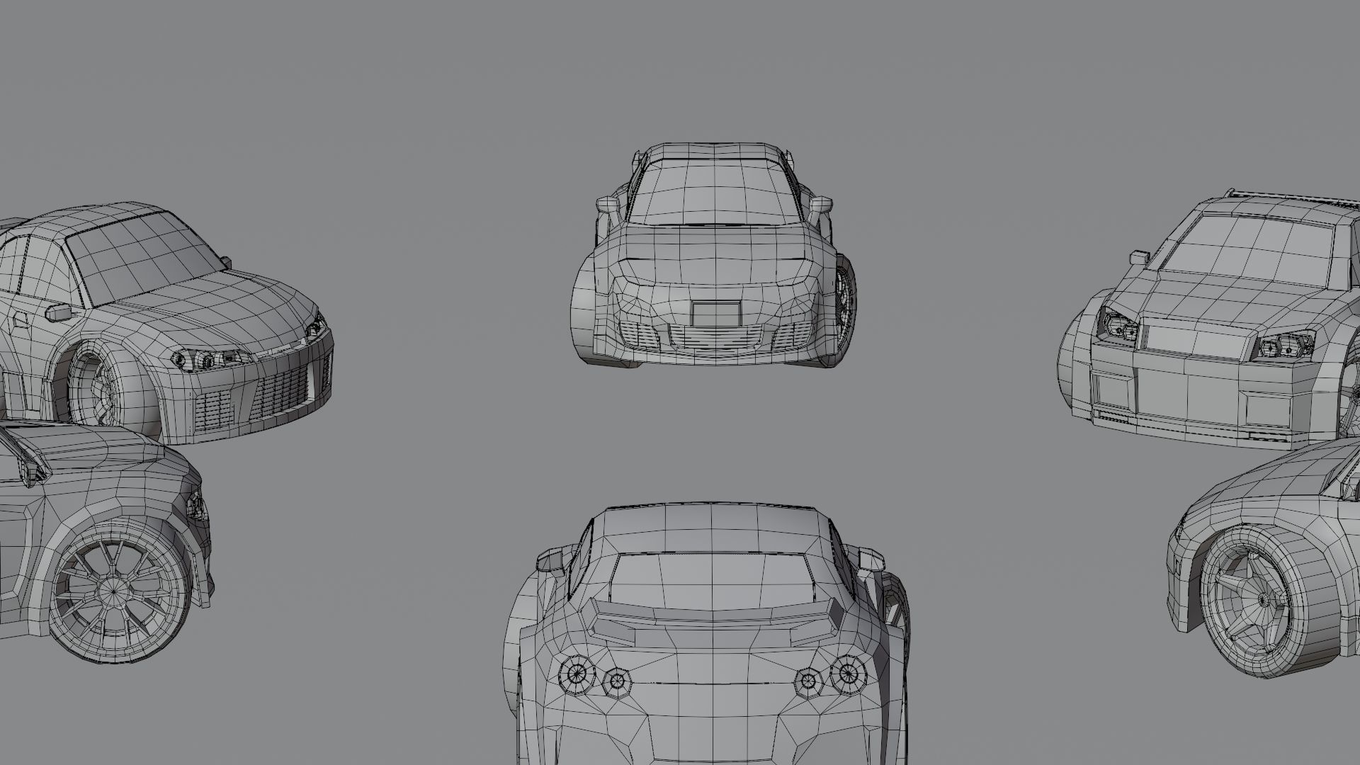 Stylized Car Pack Low-Poly Game Ready PBR Low-poly 3D model_9