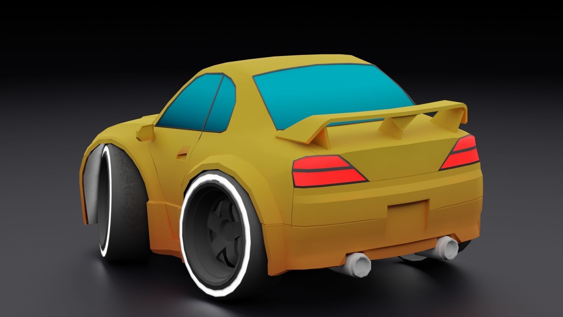 Stylized Car Pack Low-Poly Game Ready PBR Low-poly 3D model_61