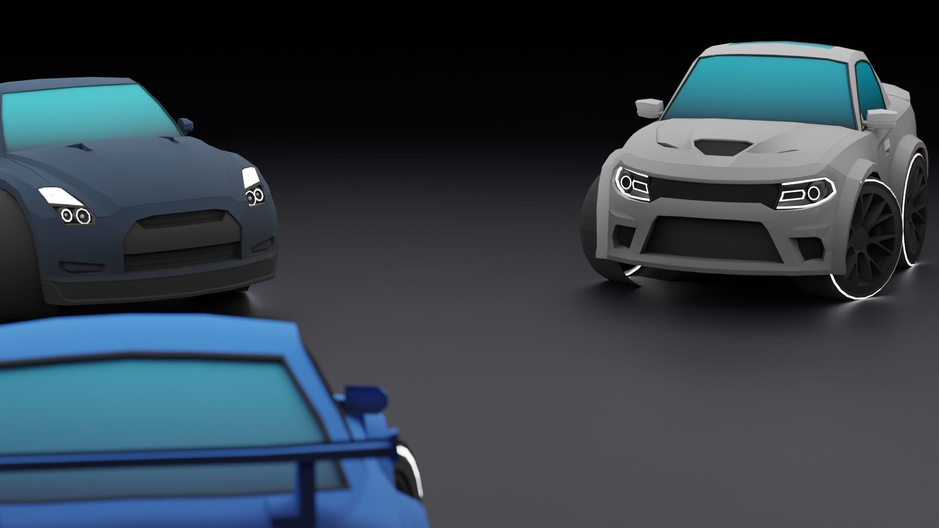 Stylized Car Pack Low-Poly Game Ready PBR Low-poly 3D model_4