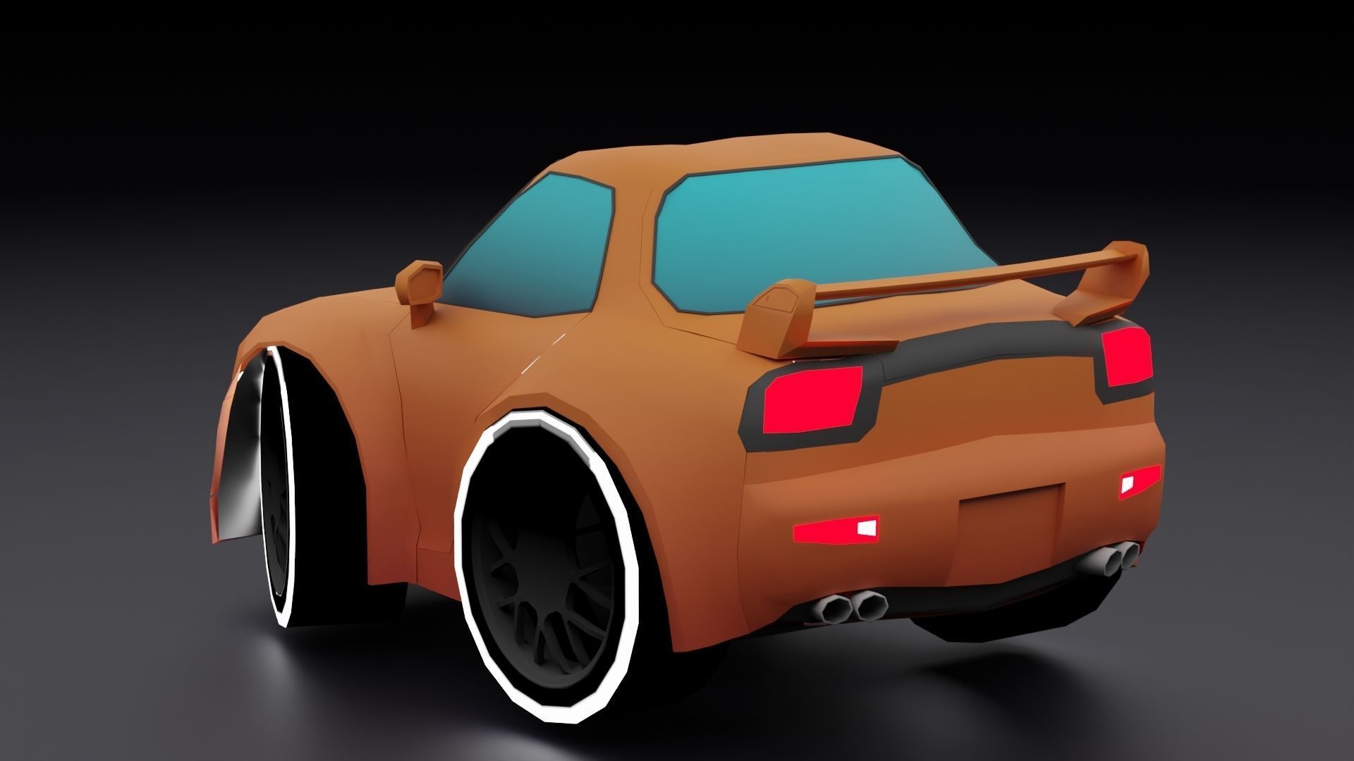 Stylized Car Pack Low-Poly Game Ready PBR Low-poly 3D model_31