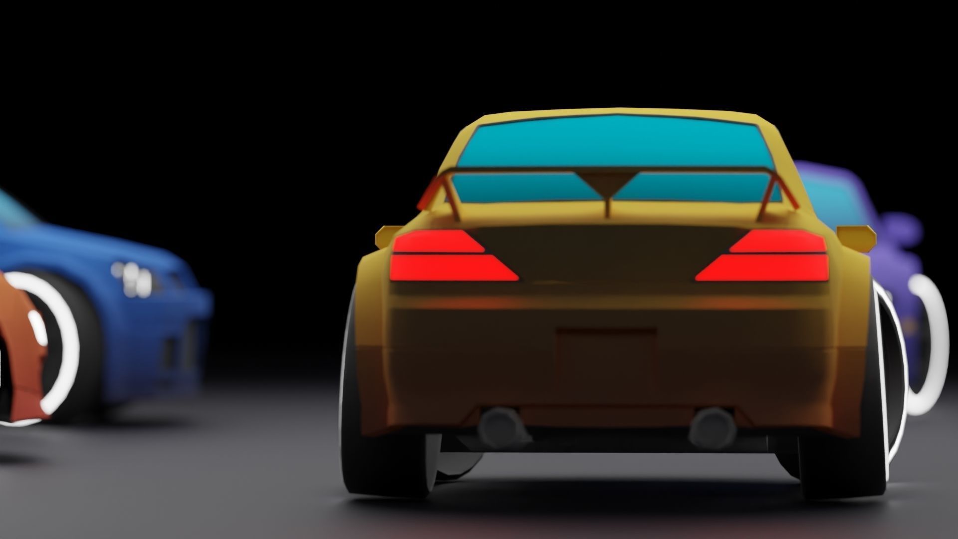 Stylized Car Pack Low-Poly Game Ready PBR Low-poly 3D model_10