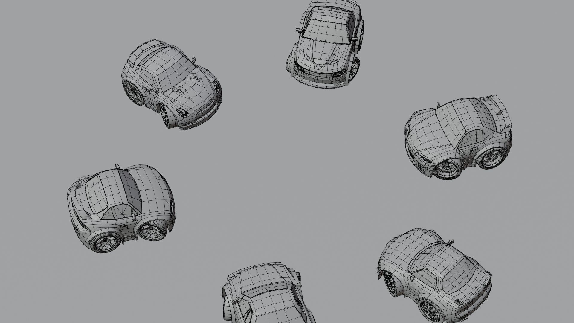 Stylized Car Pack Low-Poly Game Ready PBR Low-poly 3D model_13