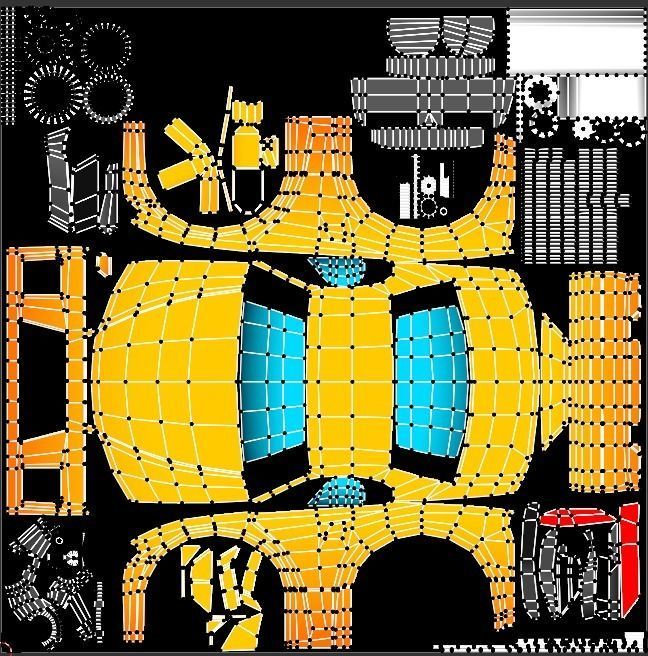 Stylized Car Pack Low-Poly Game Ready PBR Low-poly 3D model_73