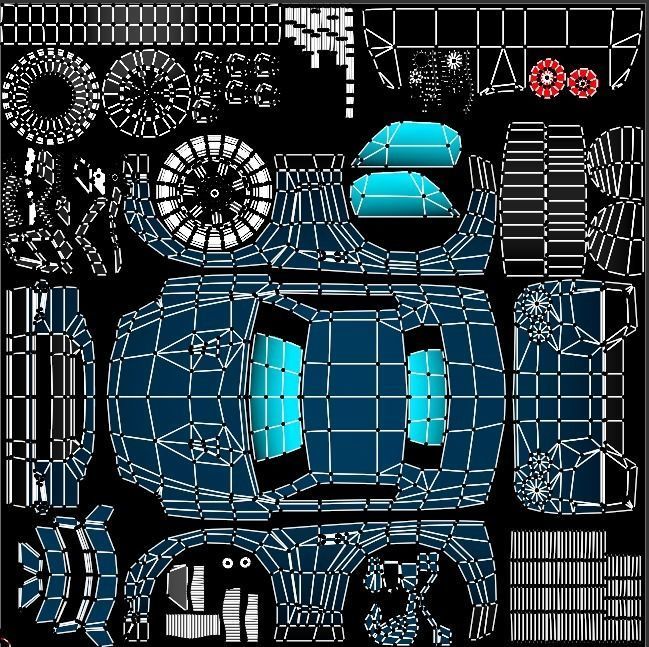 Stylized Car Pack Low-Poly Game Ready PBR Low-poly 3D model_58