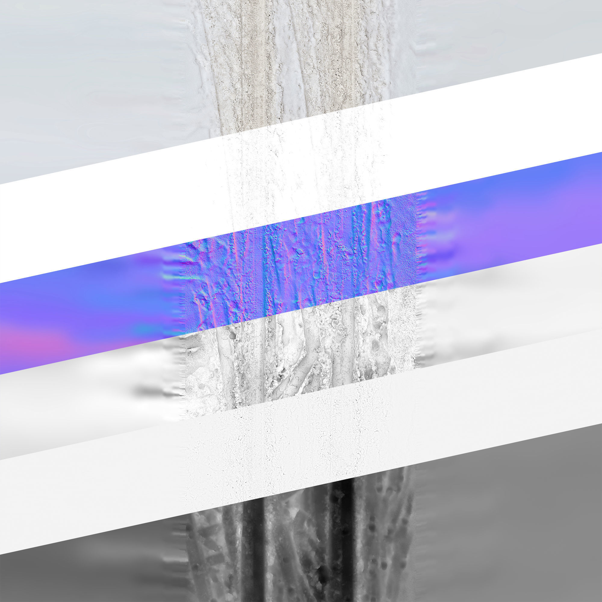 Thawed snow road Hq Scan 3D model_7