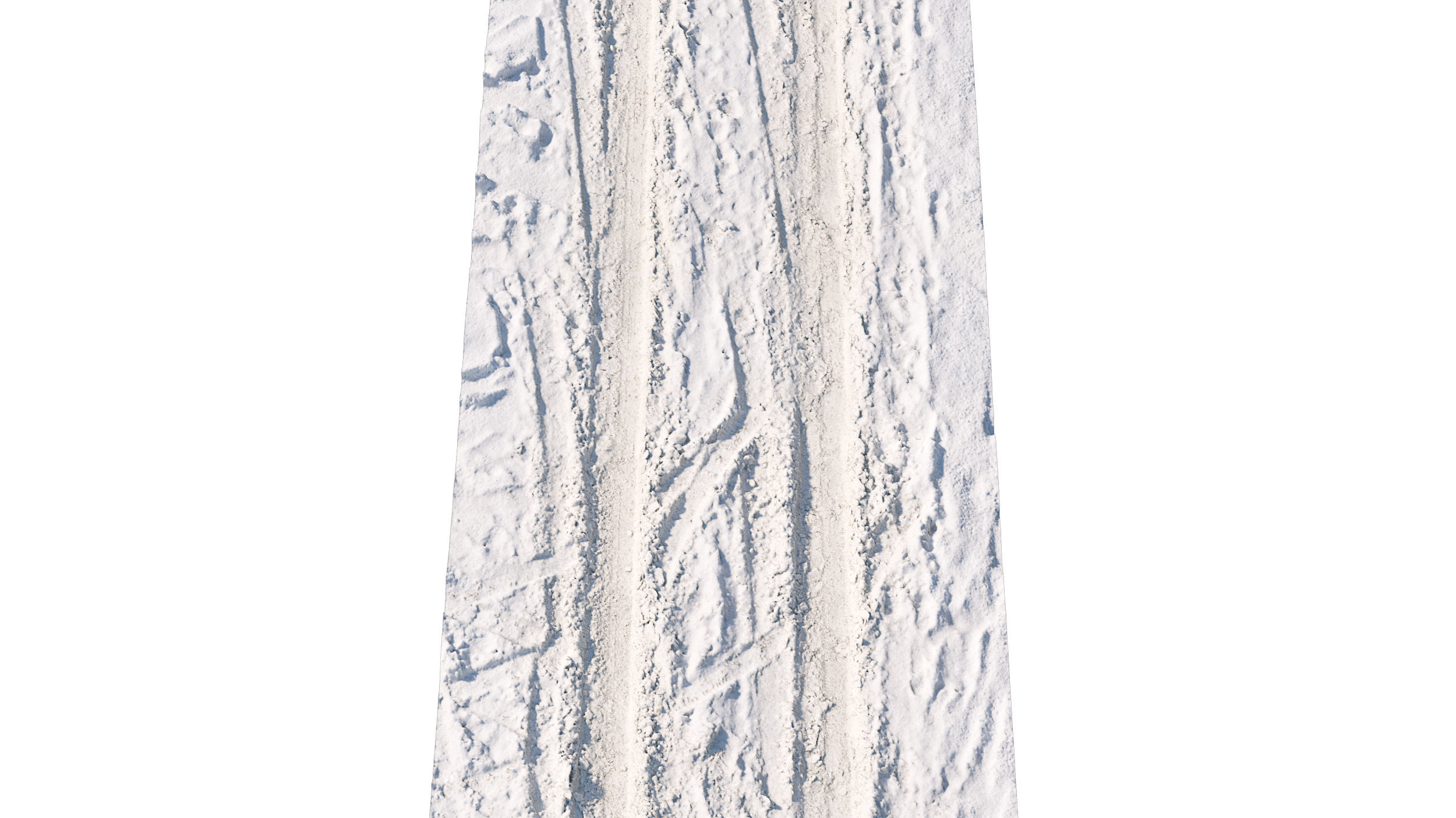 Thawed snow road Hq Scan 3D model_1