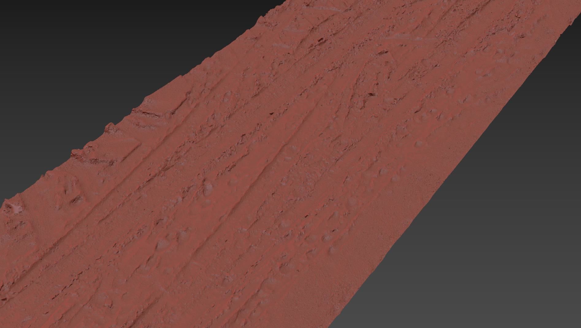 Thawed snow road Hq Scan 3D model_9