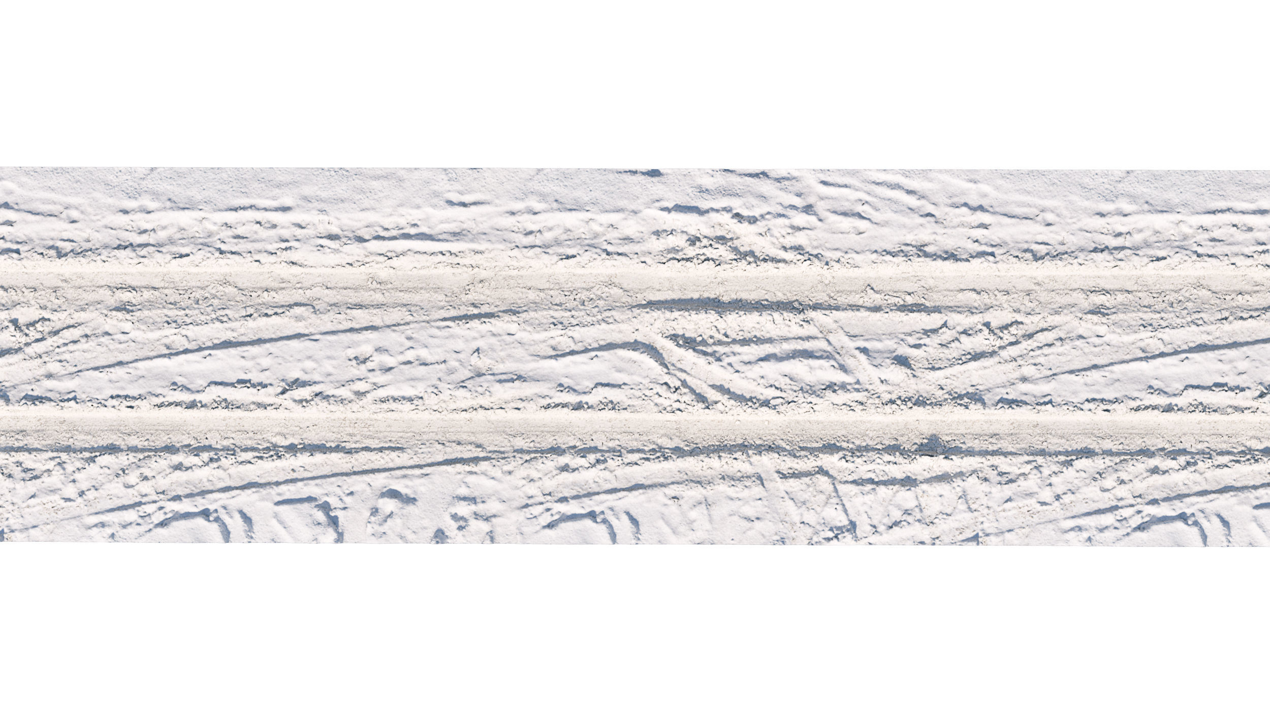 Thawed snow road Hq Scan 3D model_2