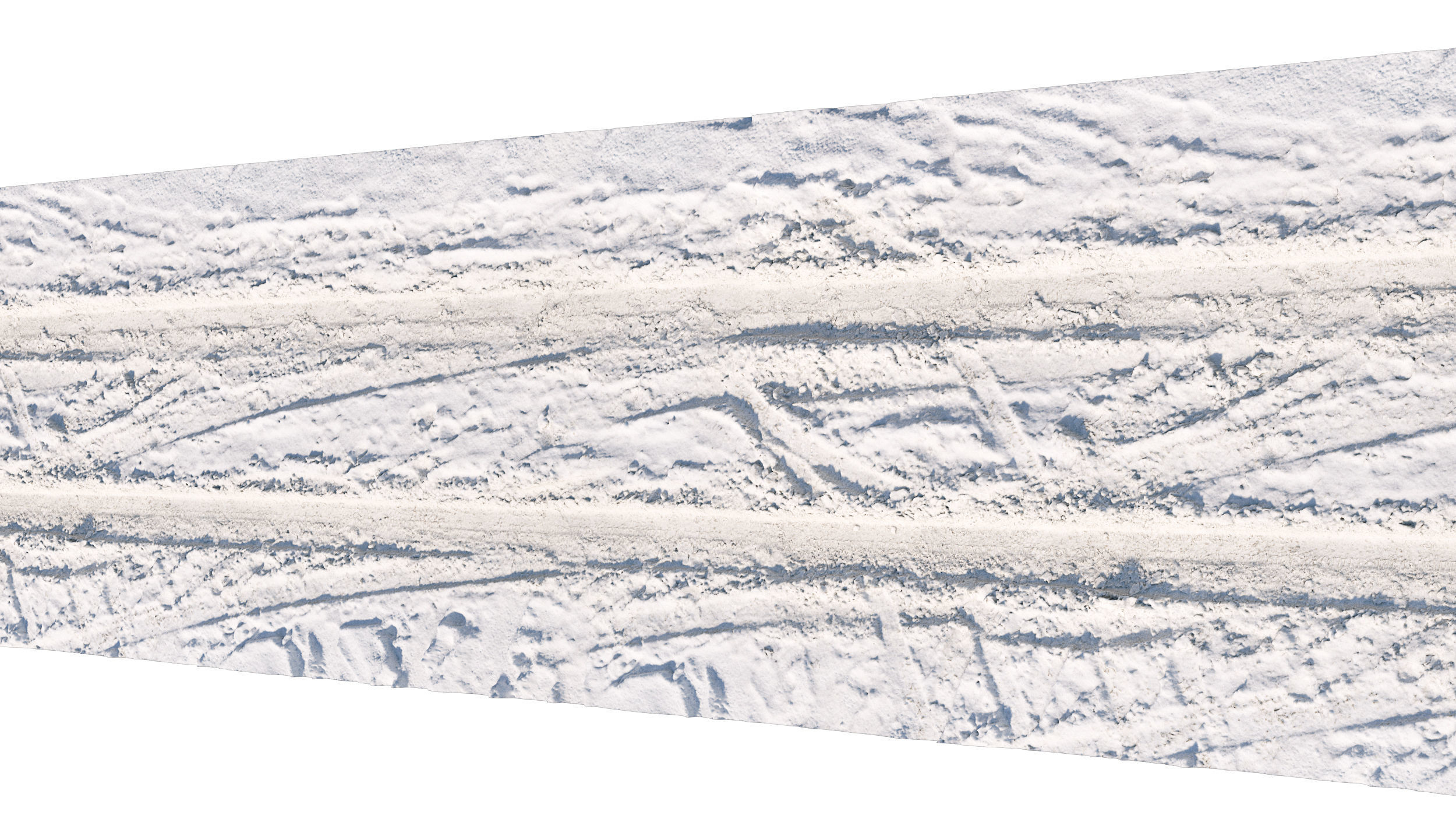 Thawed snow road Hq Scan 3D model_4