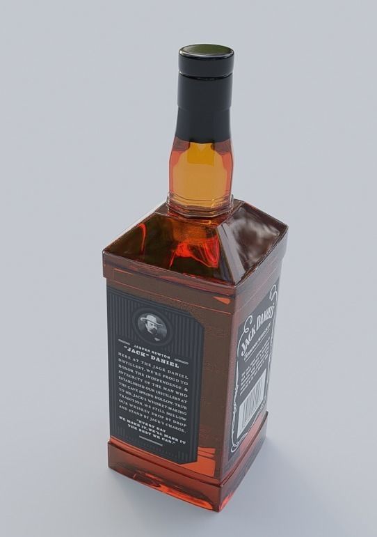Jack Daniels Bottle Free low-poly 3D model_19