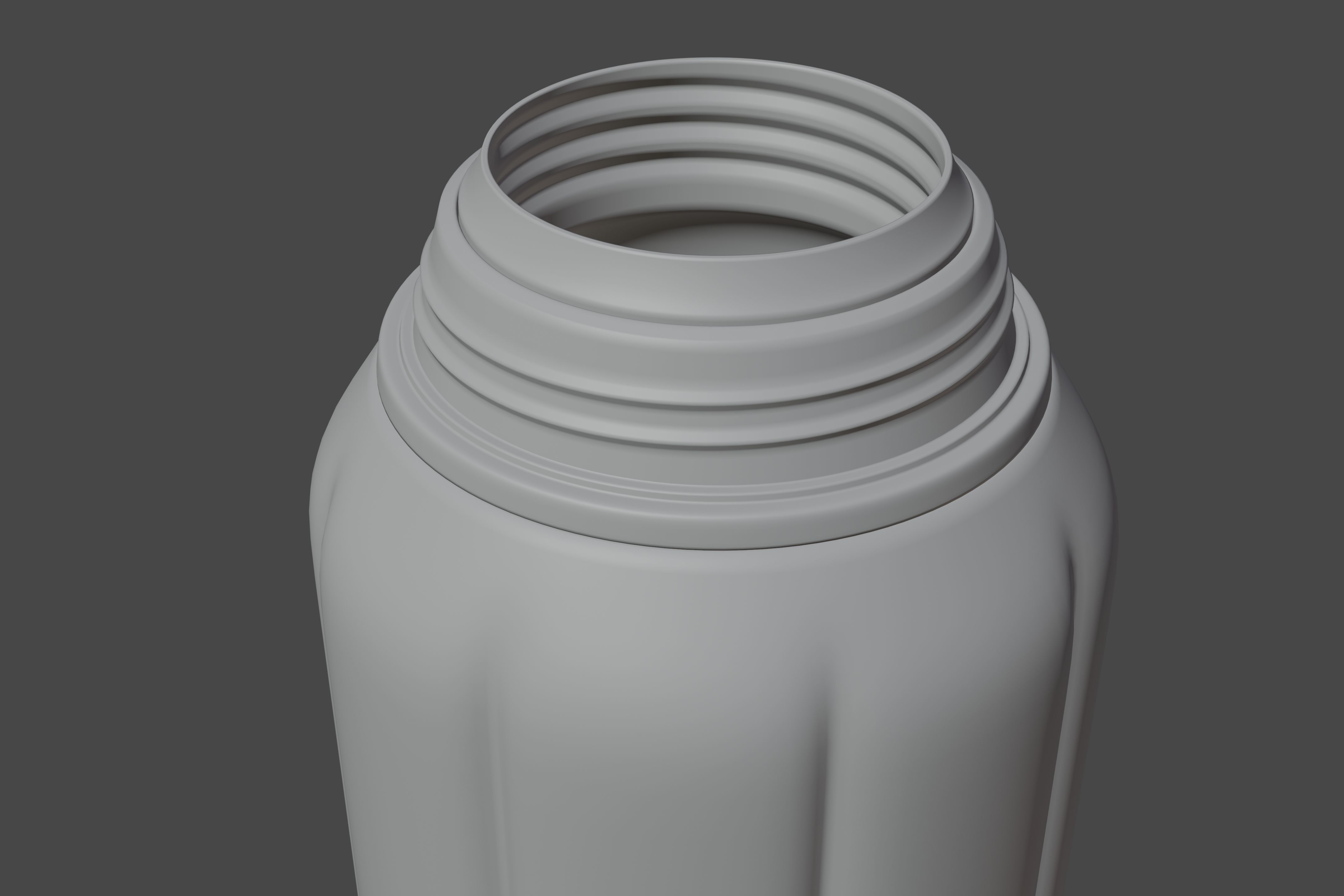 Simple Thermos Bottle with Cup and Stopper Free 3D model_6