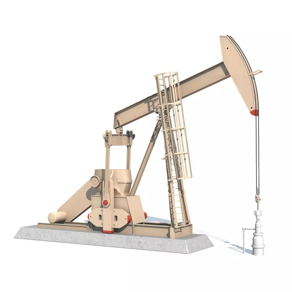 Pumpjack Oil Well 3D model