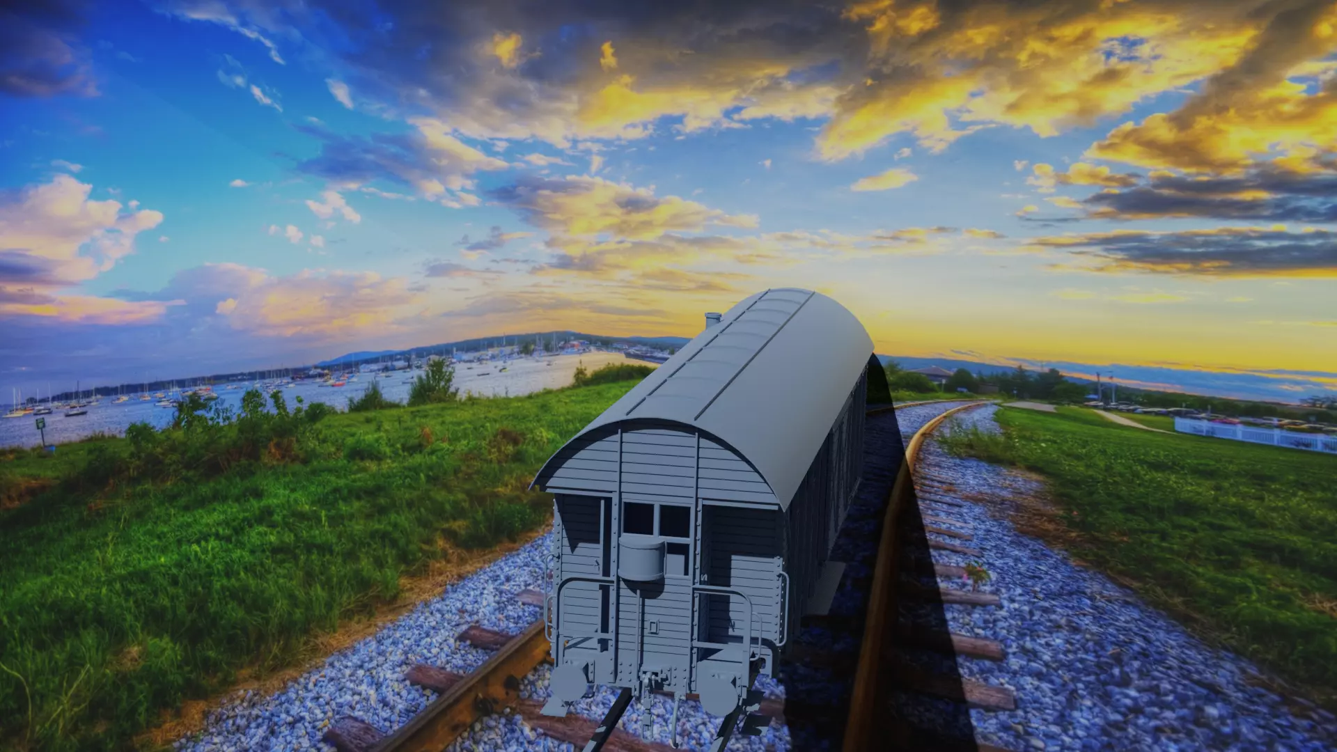 Boxcar Wagon 3D model