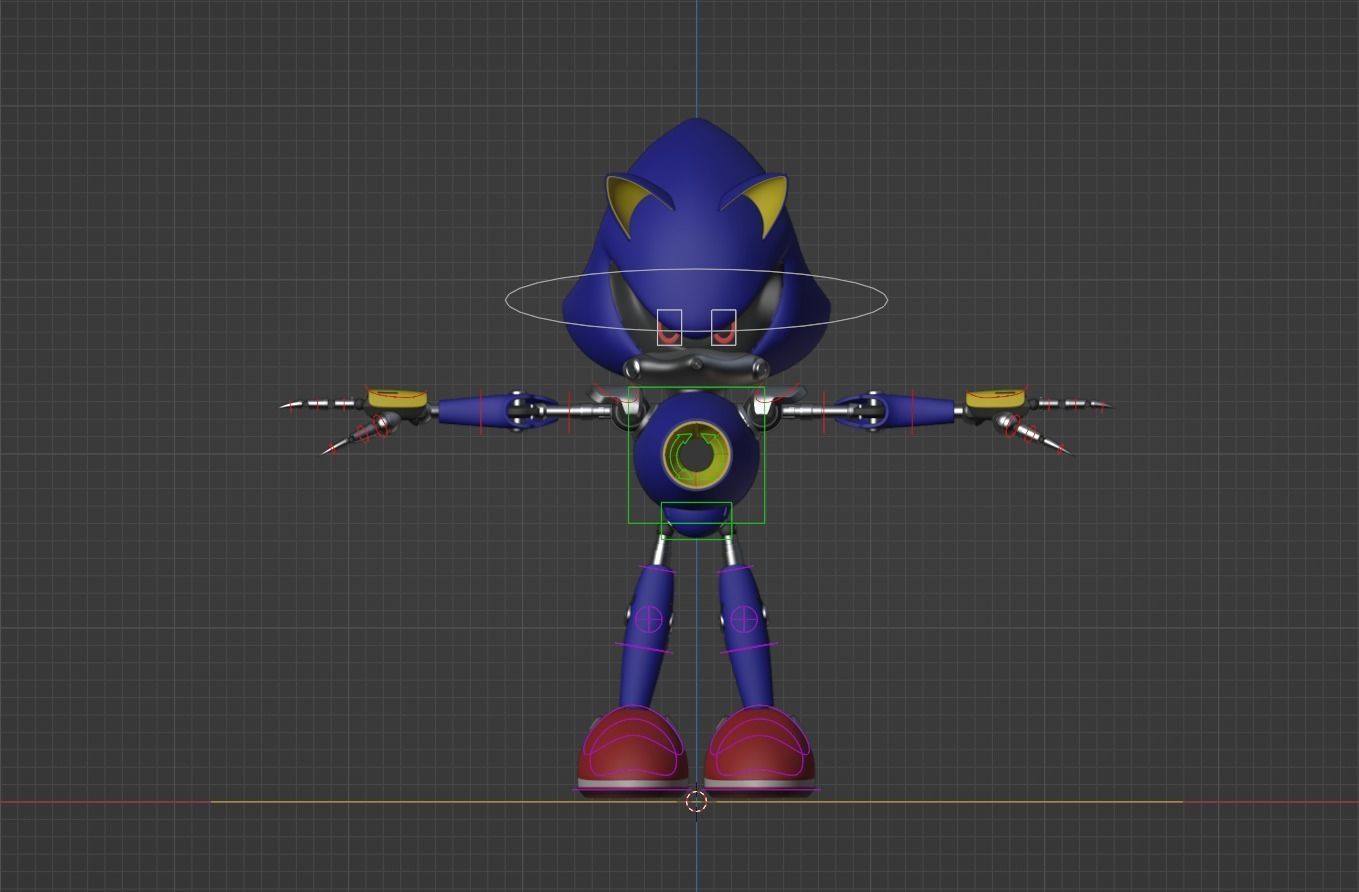 Metal Sonic RIG Free 3D model_16
