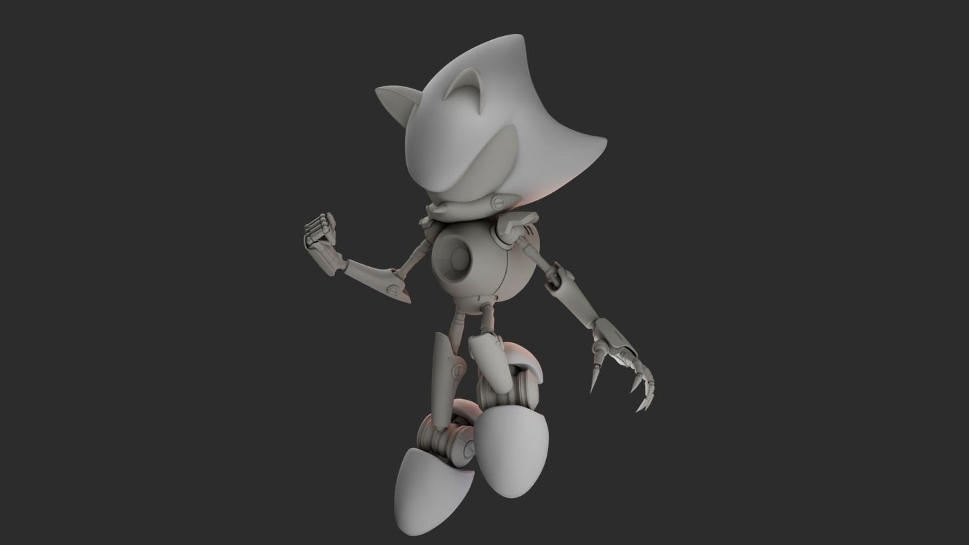 Metal Sonic RIG Free 3D model_6
