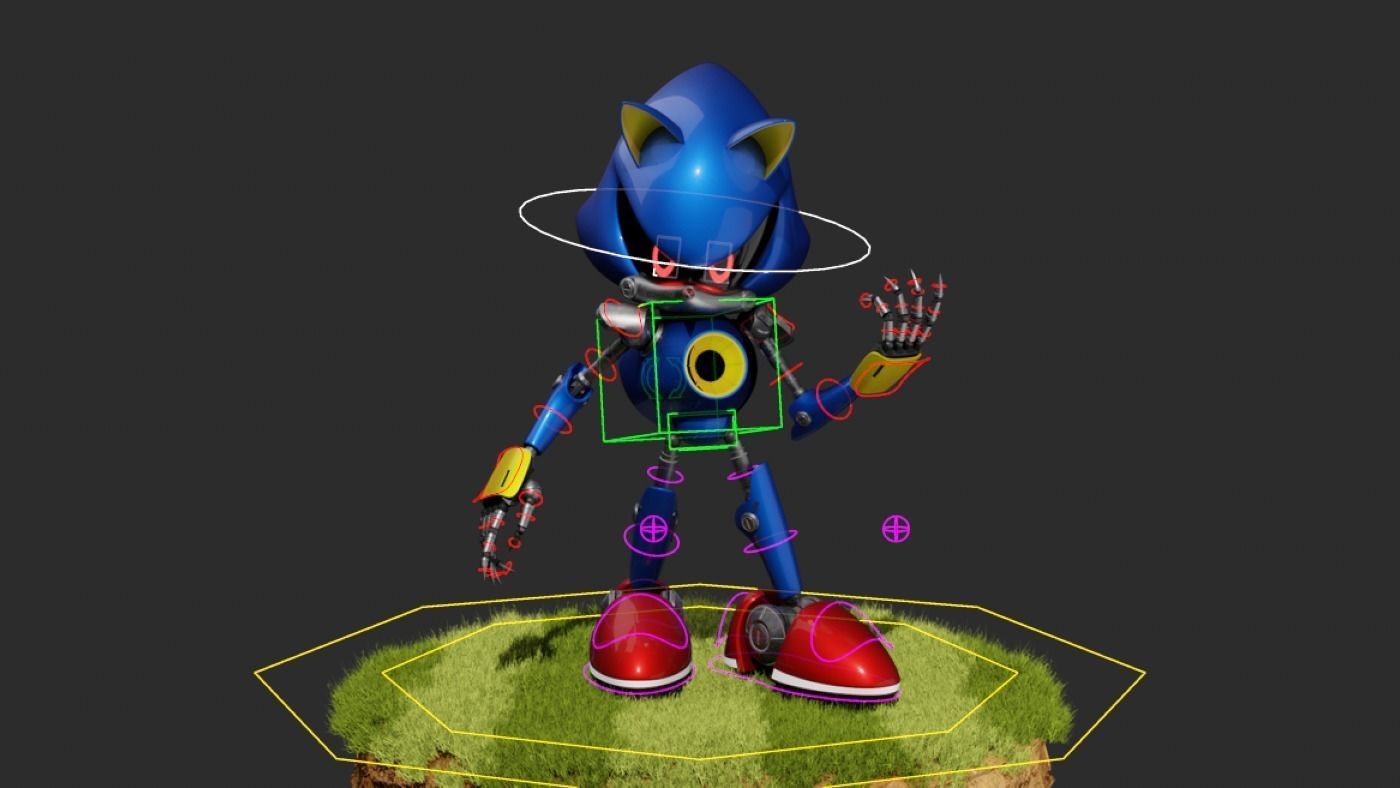 Metal Sonic RIG Free 3D model_3